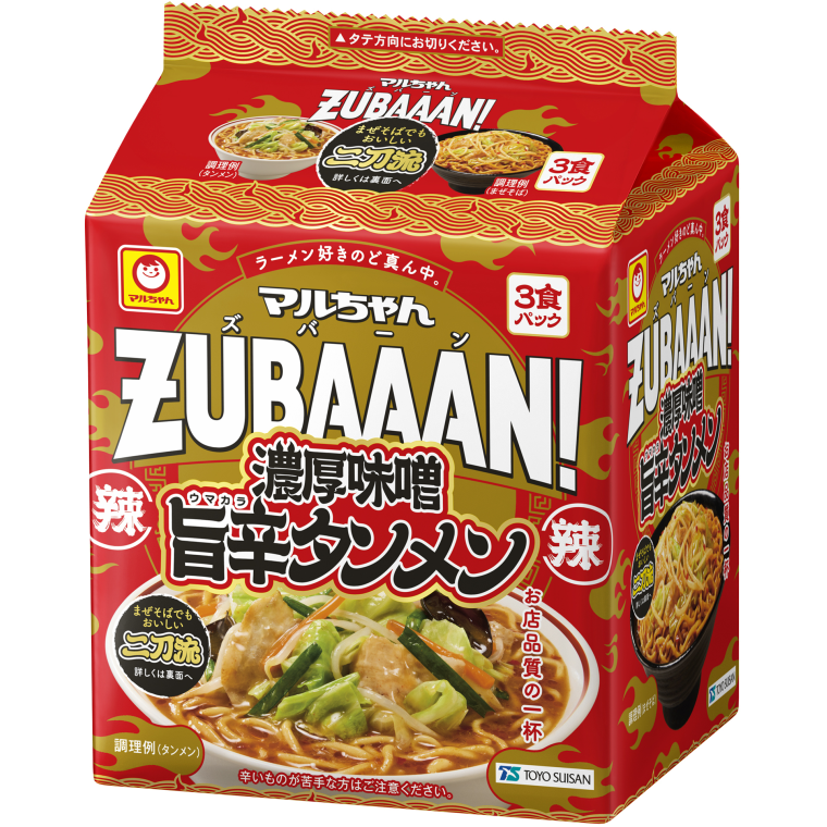 Myojo "Maruchan ZUBAAAN! Rich Miso Spicy Tanmen 3-Packs"
