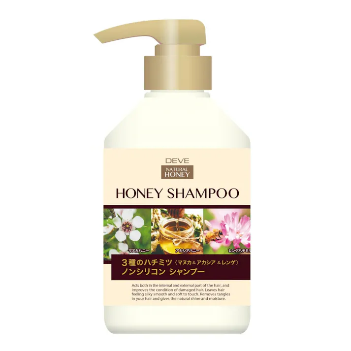 Deve' 3 Types of Honey Shampoo (Manuka, Acacia, Renge) 450ml
